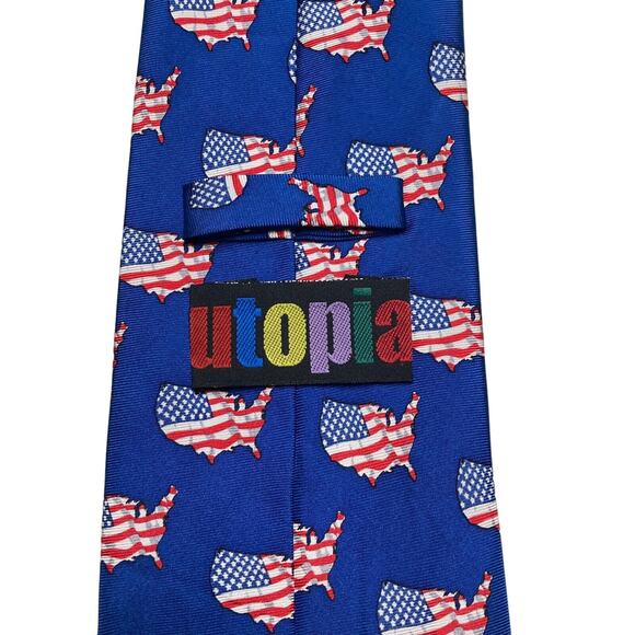 Utopia United States Of American Flag Pattern Patriotic Novelty Necktie - Picture 3 of 7